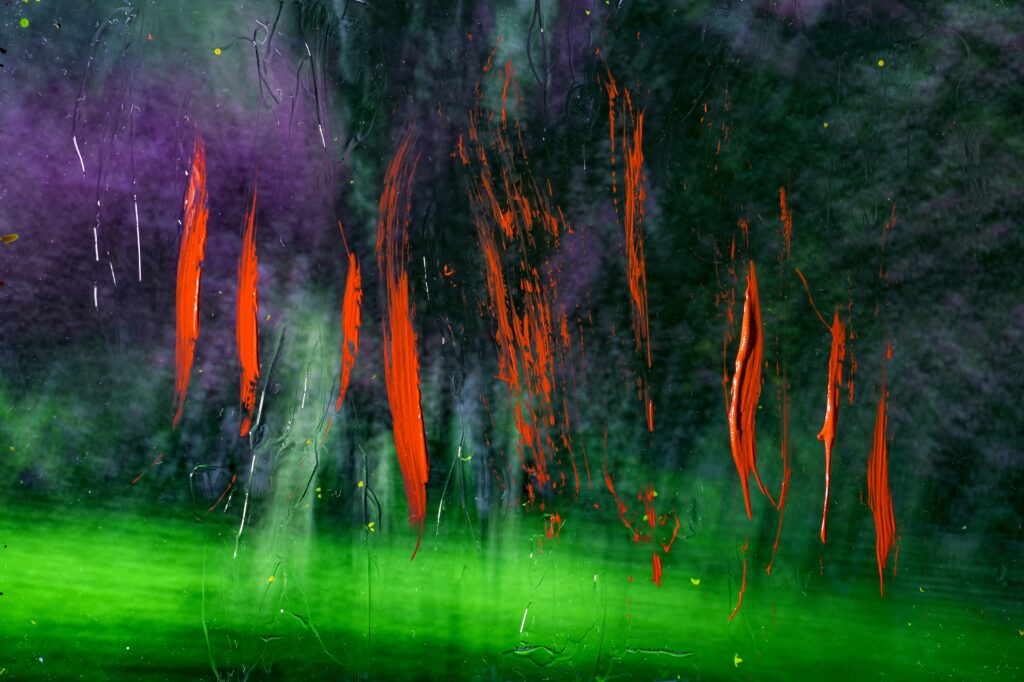 Vivid Abstract Wallpaper with Striking Paint Splashes & Bold Colors
