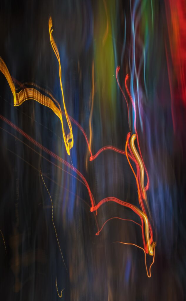 Vibrant Abstract Wallpaper: Long Exposure Light Trails Design