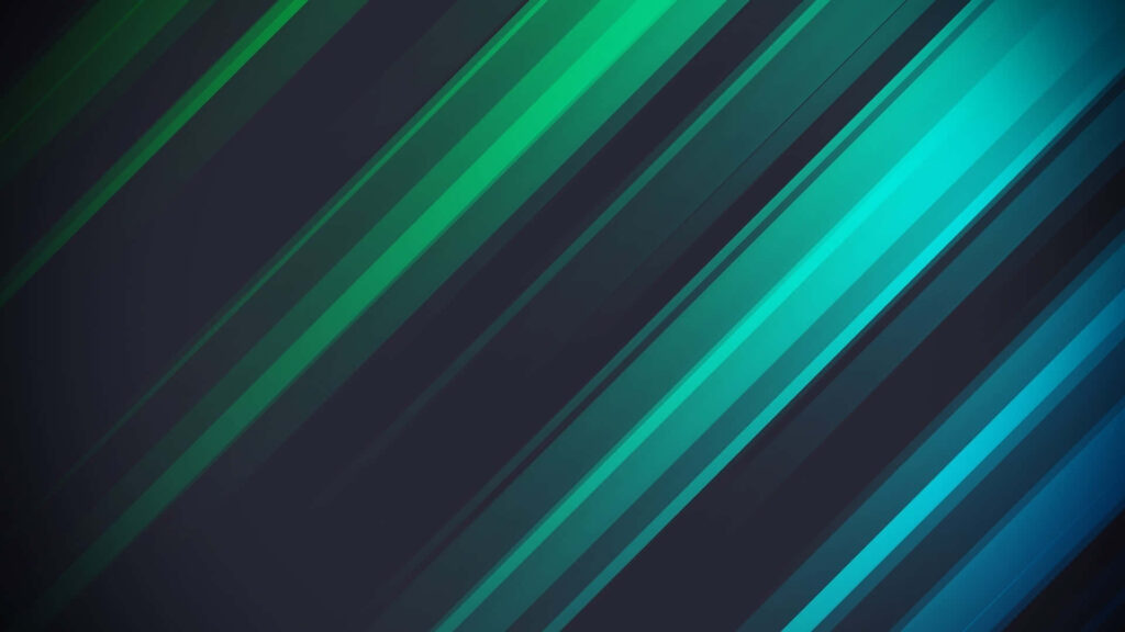 Vivid Abstract Diagonal Stripe Wallpaper in Emerald and Teal