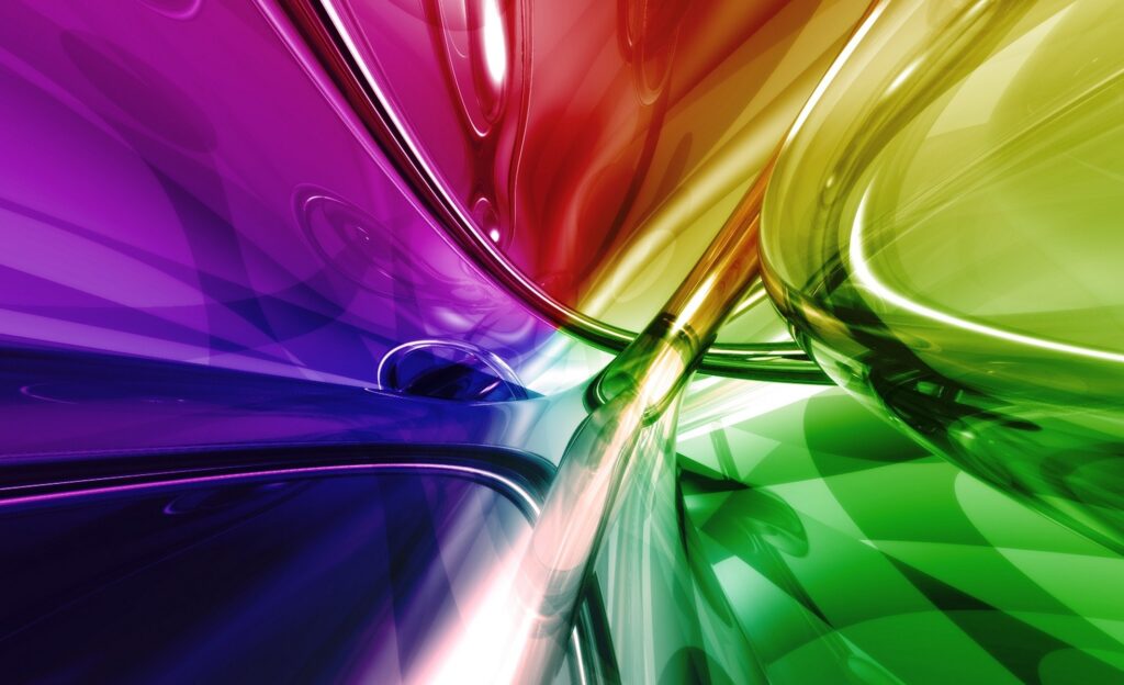Vivid Abstract Wallpaper: Dynamic Lines & Smooth Shapes in Color