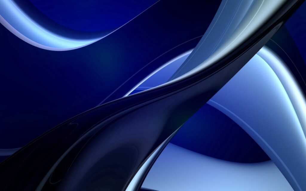 Vivid Blue Abstract Wallpaper: Dynamic Alloy Lines & Flowing Curves