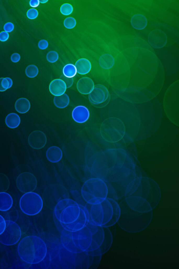 Vivid Blue & Green Bokeh Wallpaper: Captivating Abstract Design