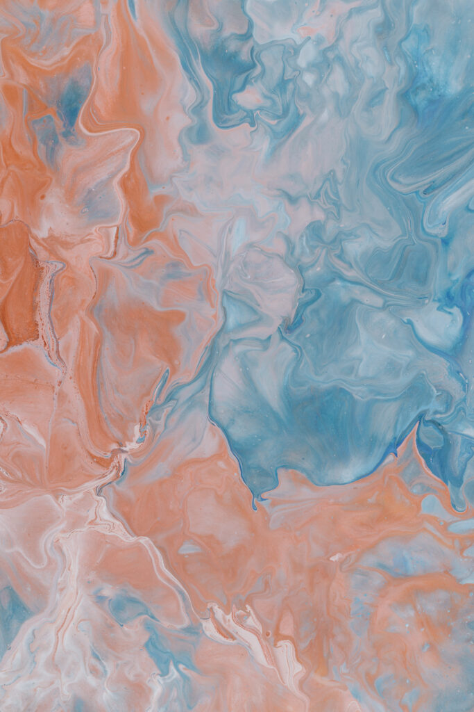 Abstract Fluid Texture Wallpaper: Vivid Blue & Orange Background