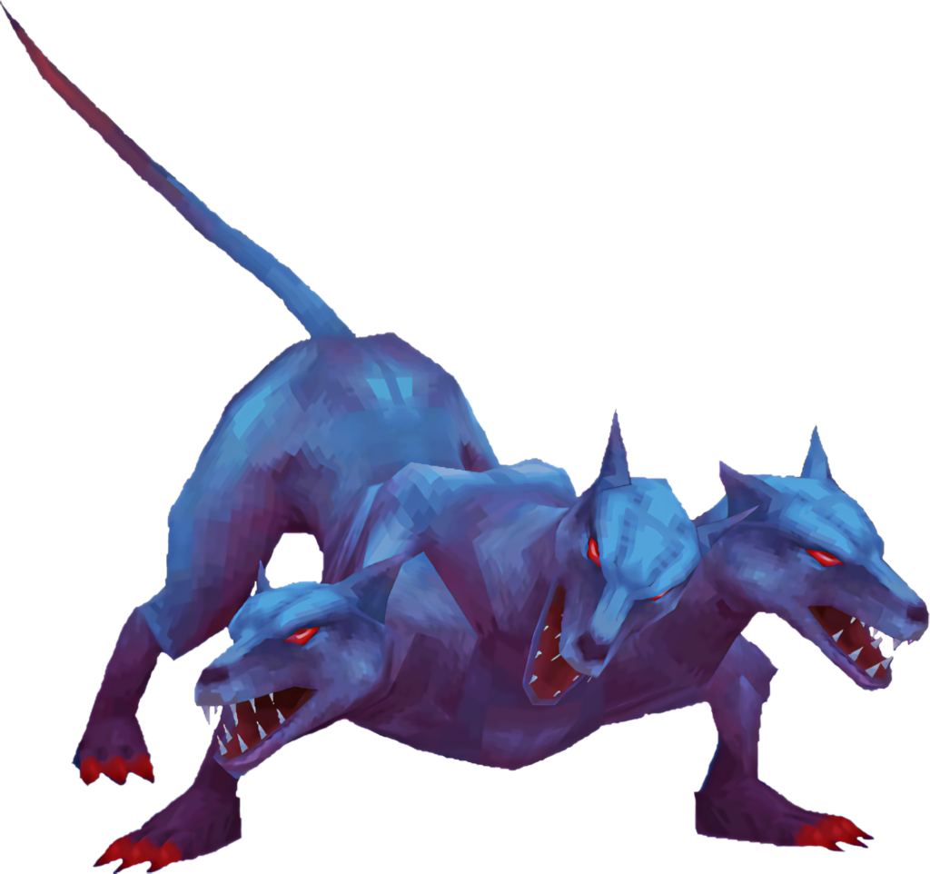 Vivid Cerberus Digital Art Wallpaper - Mythical Three-Headed Beast