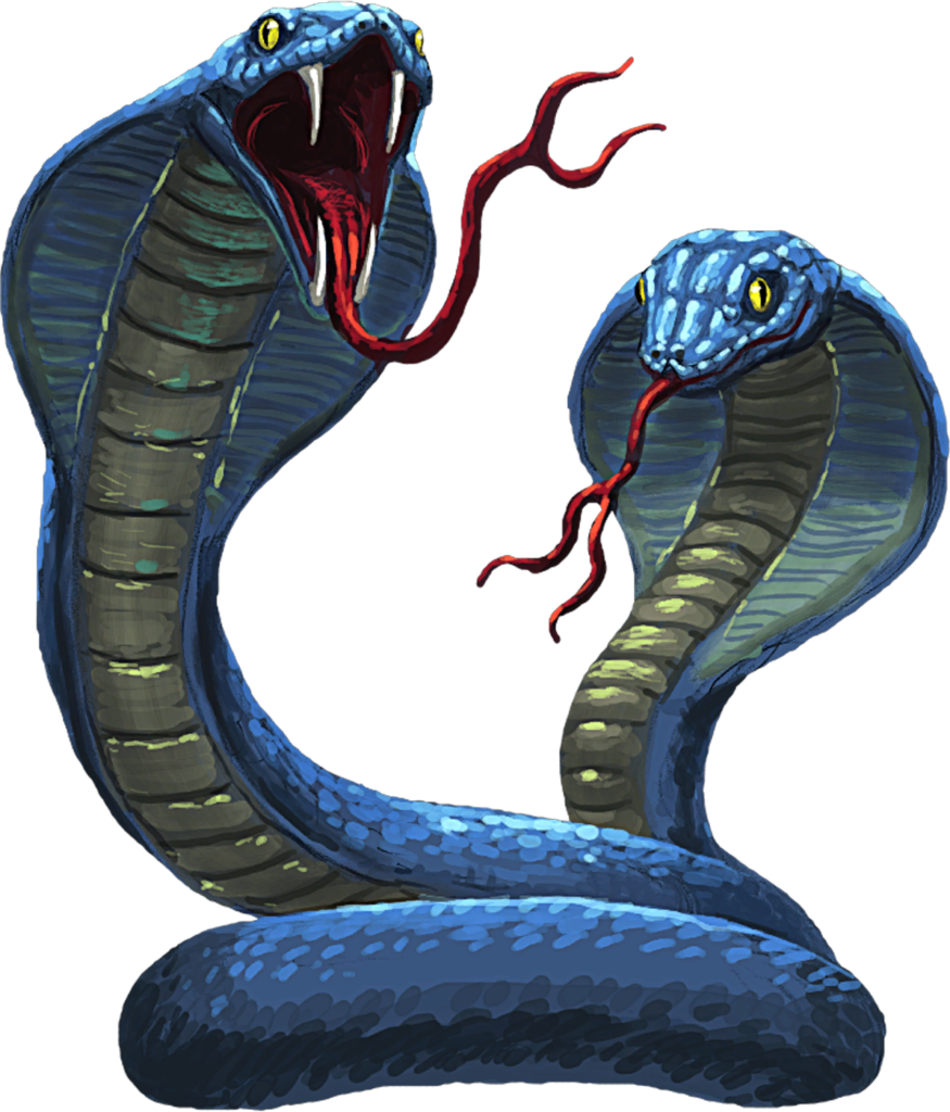 Vivid Cobra Wallpaper: Striking Blue Scales & Dynamic Composition