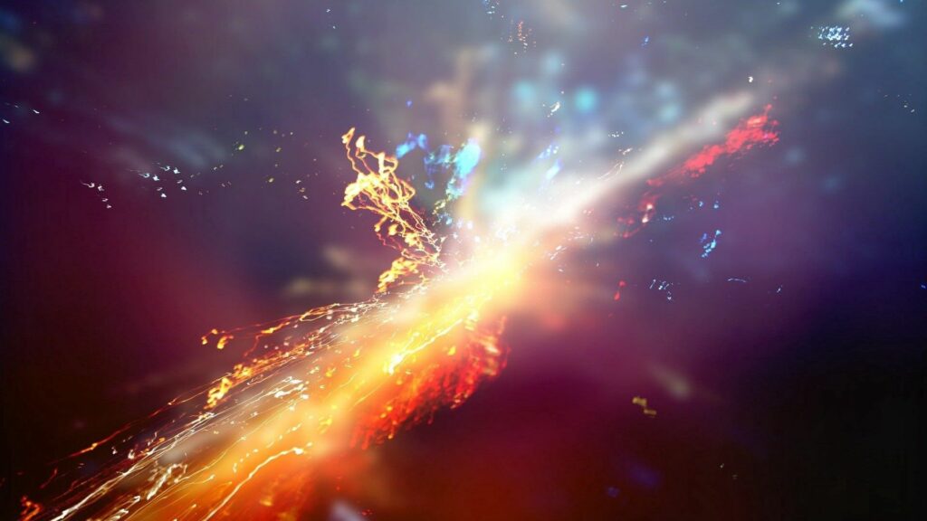 Vivid Color Explosion Wallpaper - Dynamic Dark Background 1920x1080