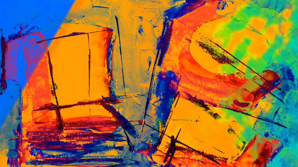 Vivid Abstract Wallpaper: Bold Colors & Intricate Pattern Design