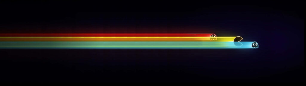Colorful Light Tubes Wallpaper: Vibrant Energy on Black Background