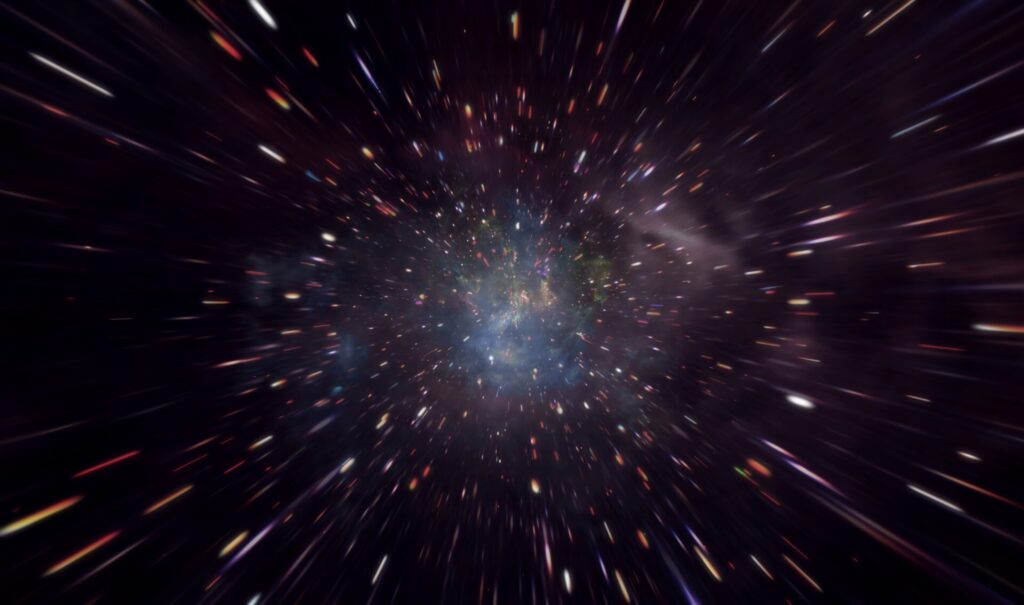 Vivid Cosmic Explosion Wallpaper: Colorful Galactic Abstraction Background