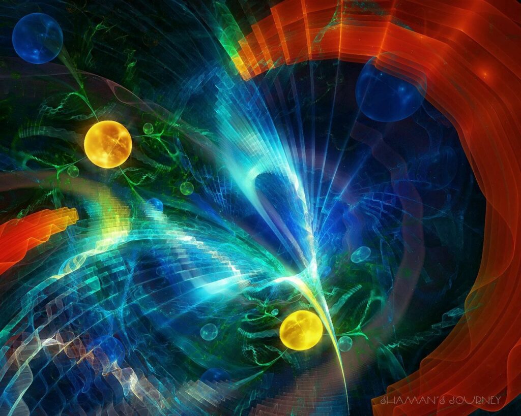 Vivid Fractal Wallpaper: Colorful Swirls and Abstract Cosmic Background