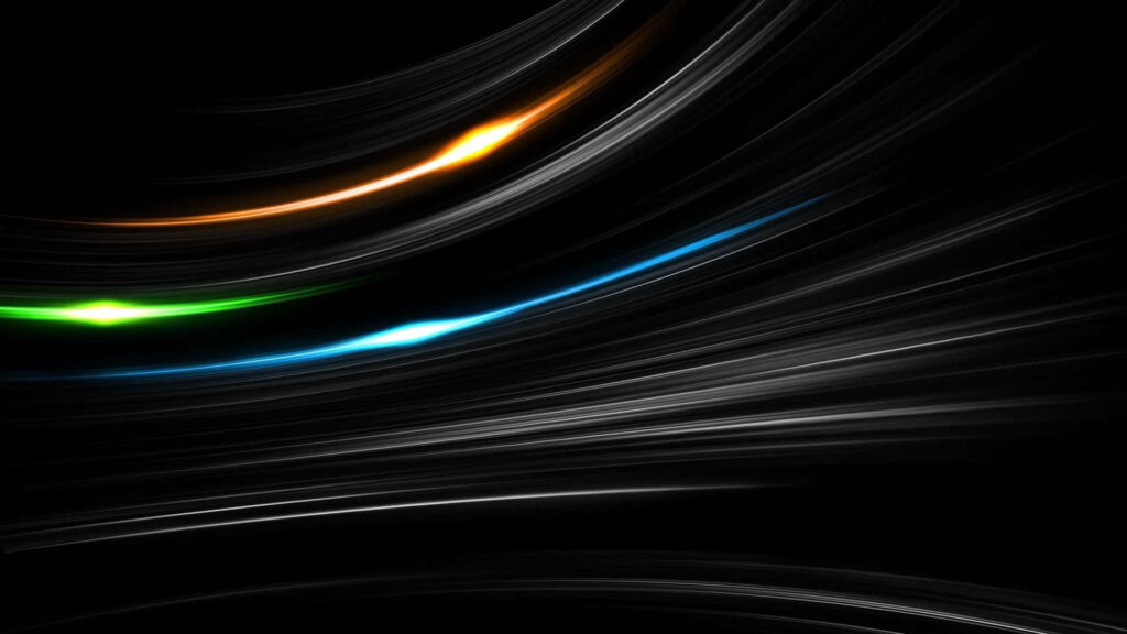 Vivid Abstract Waves Wallpaper: Smooth Lines on Dark Background