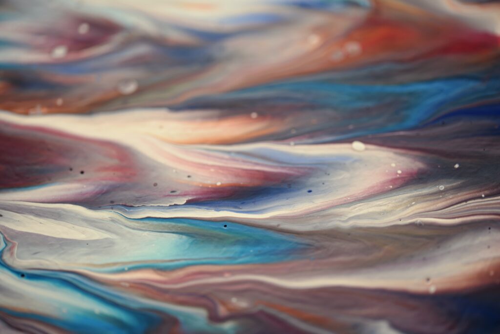 Vivid Fluid Art Wallpaper: Dynamic Abstract Landscape Background