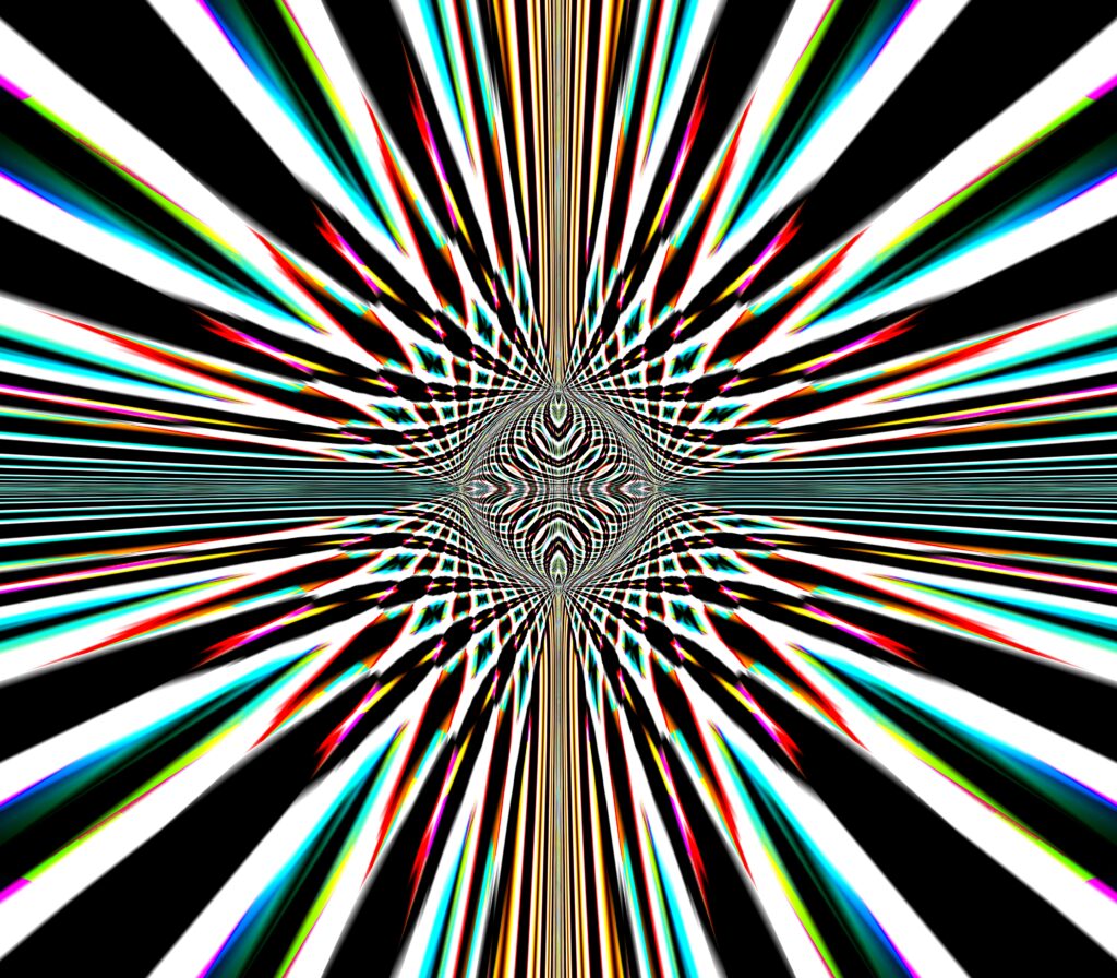 Vivid Geometric Wallpaper: Colorful Lines & Depth in High Resolution