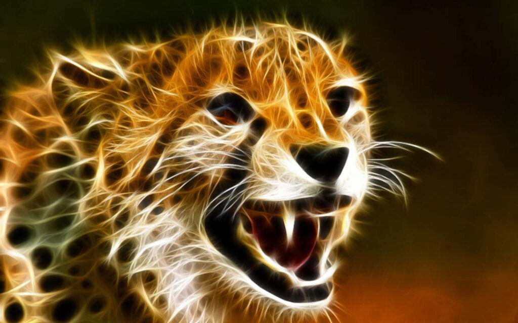 Vivid Neon Cheetah Wallpaper: Wild Energy & Dynamic Power