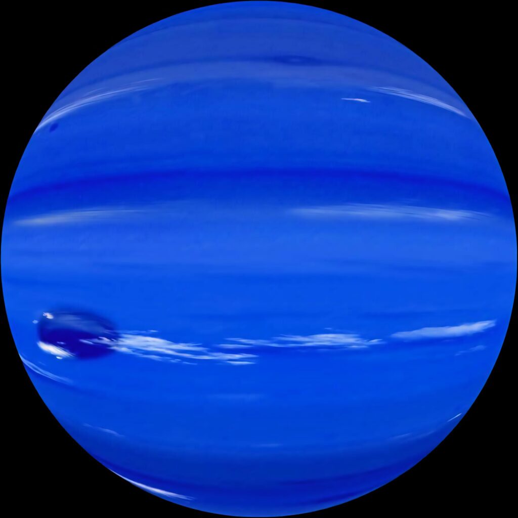 Neptune Wallpaper: Vivid Blue Planet with Dynamic Weather Patterns