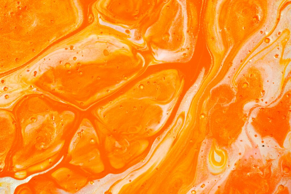Vivid Orange Paint Wallpaper: Mesmerizing Macro Abstract Background