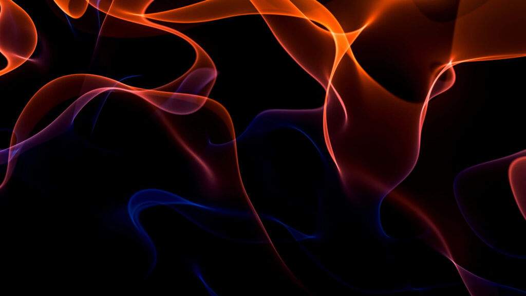 Vivid Abstract Wallpaper: Fiery Light Streaks in Orange & Blue