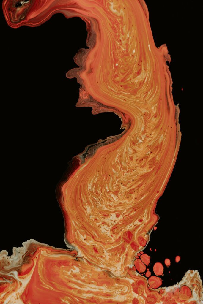 Vivid Orange & Red Swirling Paint Background - 4000x6000 Wallpaper