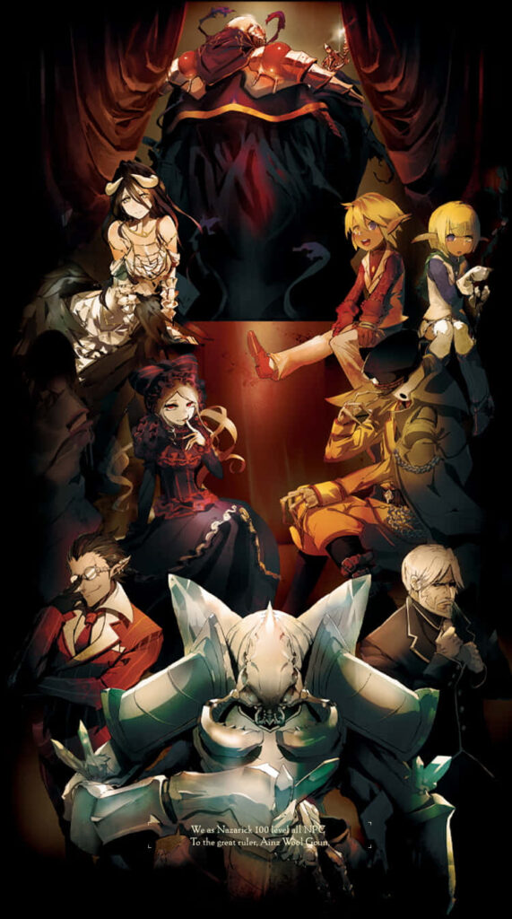 Vivid Overlord Wallpaper: Dramatic Subordinate Characters Art
