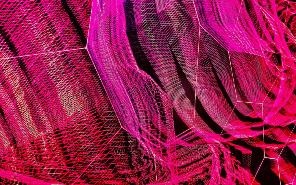Vivid Pink Abstract Wallpaper: Intricate Depth and Movement Background
