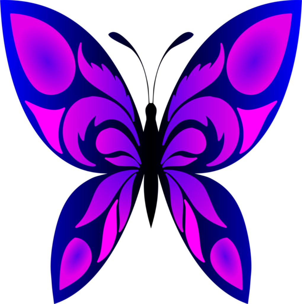 Purple Butterfly Wallpaper: Intricate Patterns & Glowing Gradient Design