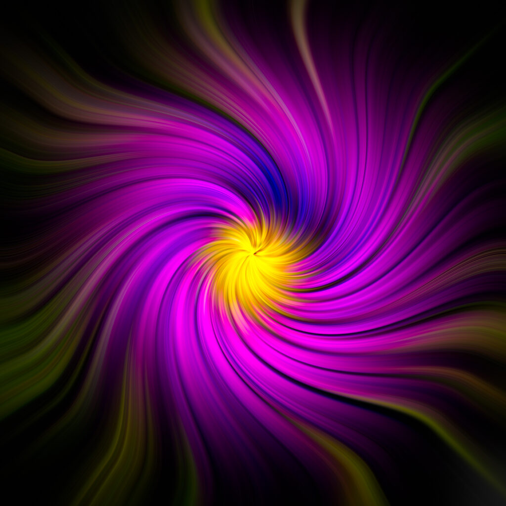 Vivid Purple Fractal Wallpaper with Bright Yellow Center - 4000x4000