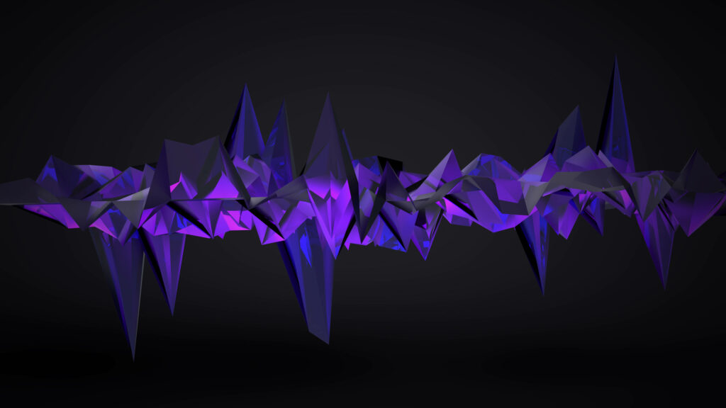 Vivid Purple Iceberg Abstract 4K Wallpaper on Dark Background