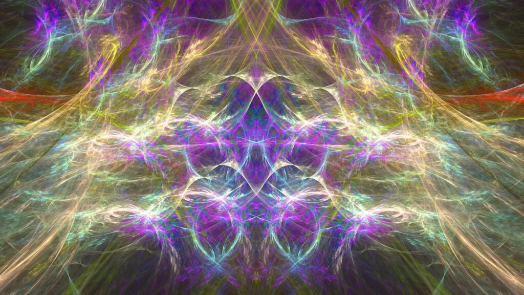 Mesmerizing Purple and Yellow Fractal Wallpaper - 3840x2160 Background