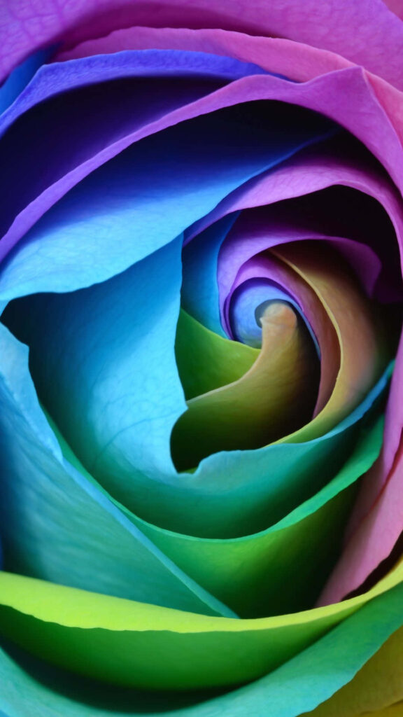 Vivid Rainbow Swirl Wallpaper – Captivating iPhone Background