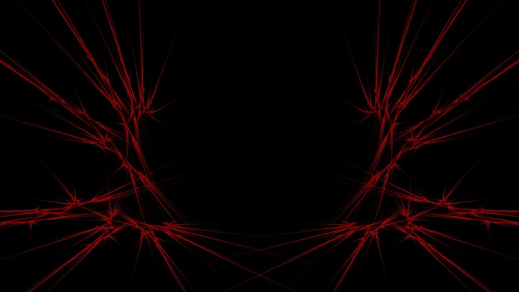 Vivid Red Abstract Wallpaper on Black - High-Res 1920x1080 Background