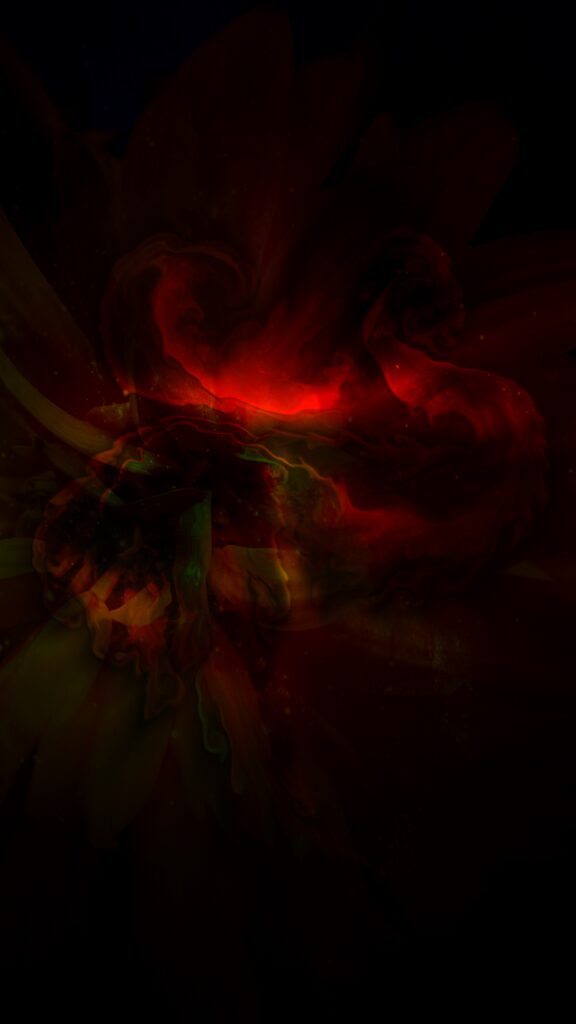 Mesmerizing 2304x4096 Abstract Fractal Wallpaper with Red Glow