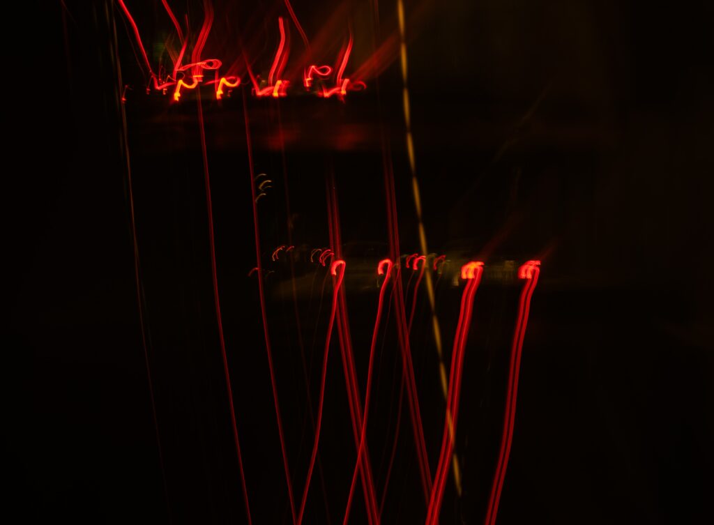 Vivid Red Light Trail Wallpaper - Abstract Long Exposure Art