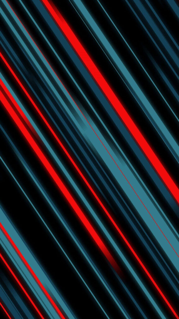 Dynamic Red & Teal Diagonal Lines Phone Wallpaper - Modern Abstract Design