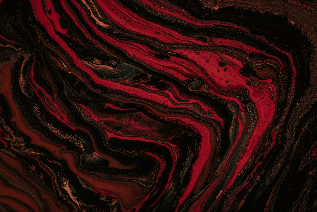 Vivid Abstract Red & Black Liquid Paint Wallpaper – 6000x4000 Background