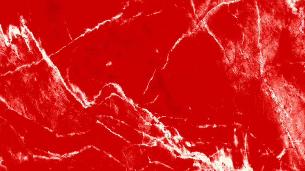 Vivid Red Textured Wallpaper with Marble-Like White Streaks