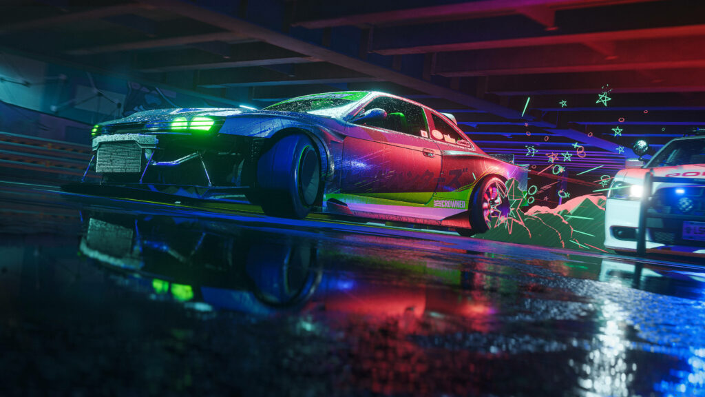 Need for Speed Aesthetic: A Doodle-Infused 4k Car Background Wallpaper