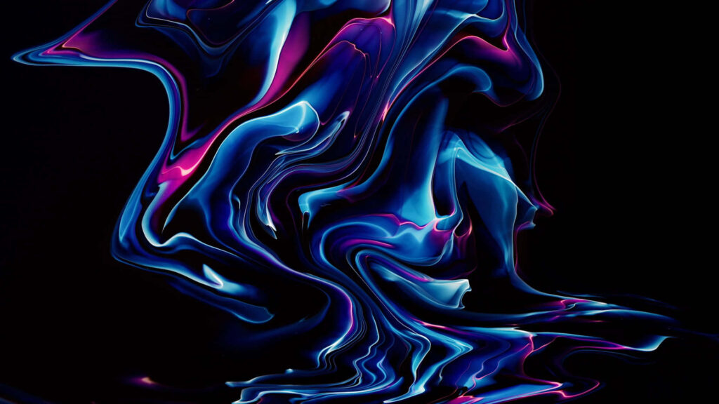 Vivid Swirling Colors Background: Fluid Splatter Pattern Design Wallpaper