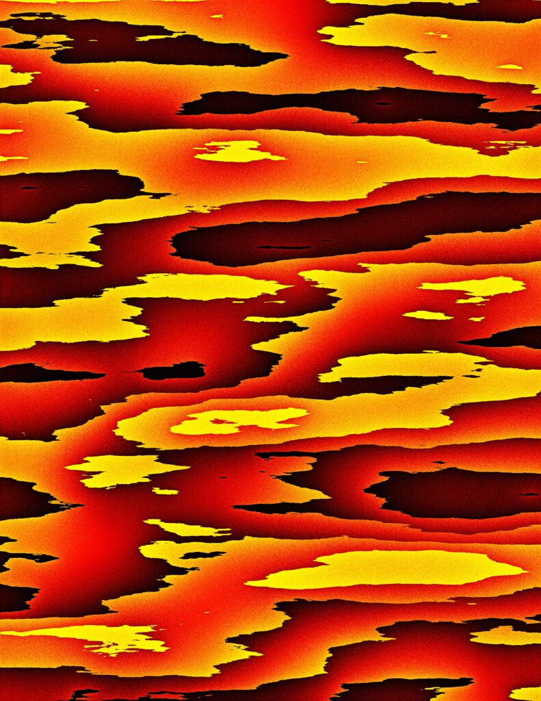 Vivid Yellow & Red Abstract Wallpaper: Dynamic Fiery Background