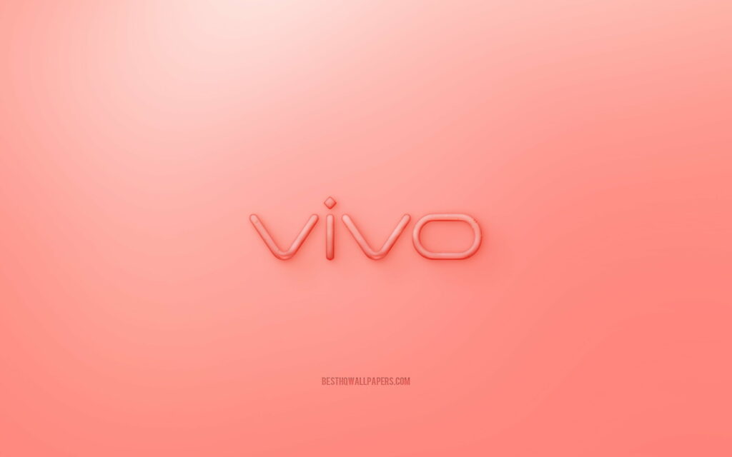 Vivo's Creative 3D Art: A Stunning Emblem on a Vibrant Red Background Wallpaper