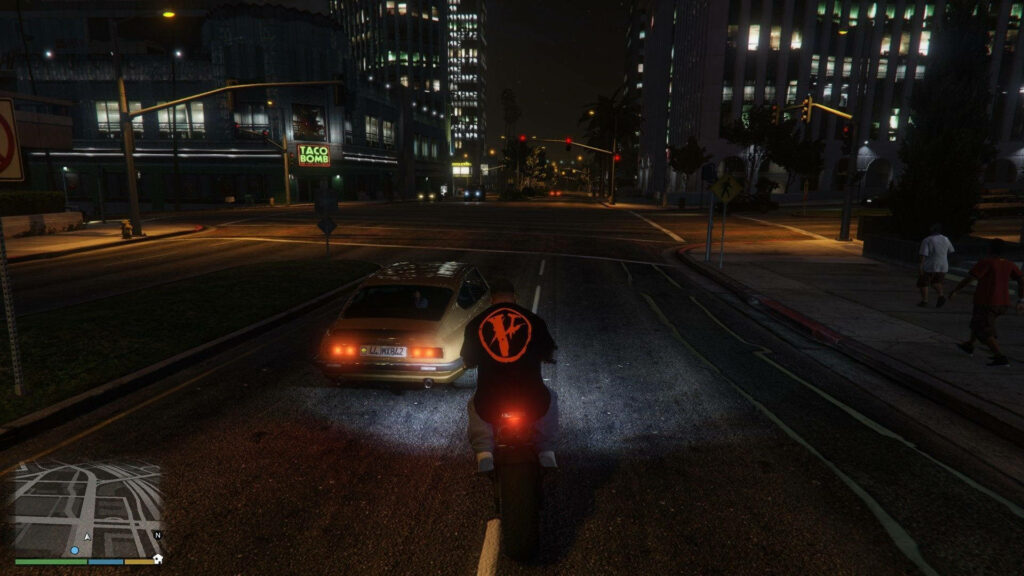 Rev Up Your Screen with GTA 5's Vlone-Clad Motorcycle Mania Wallpaper