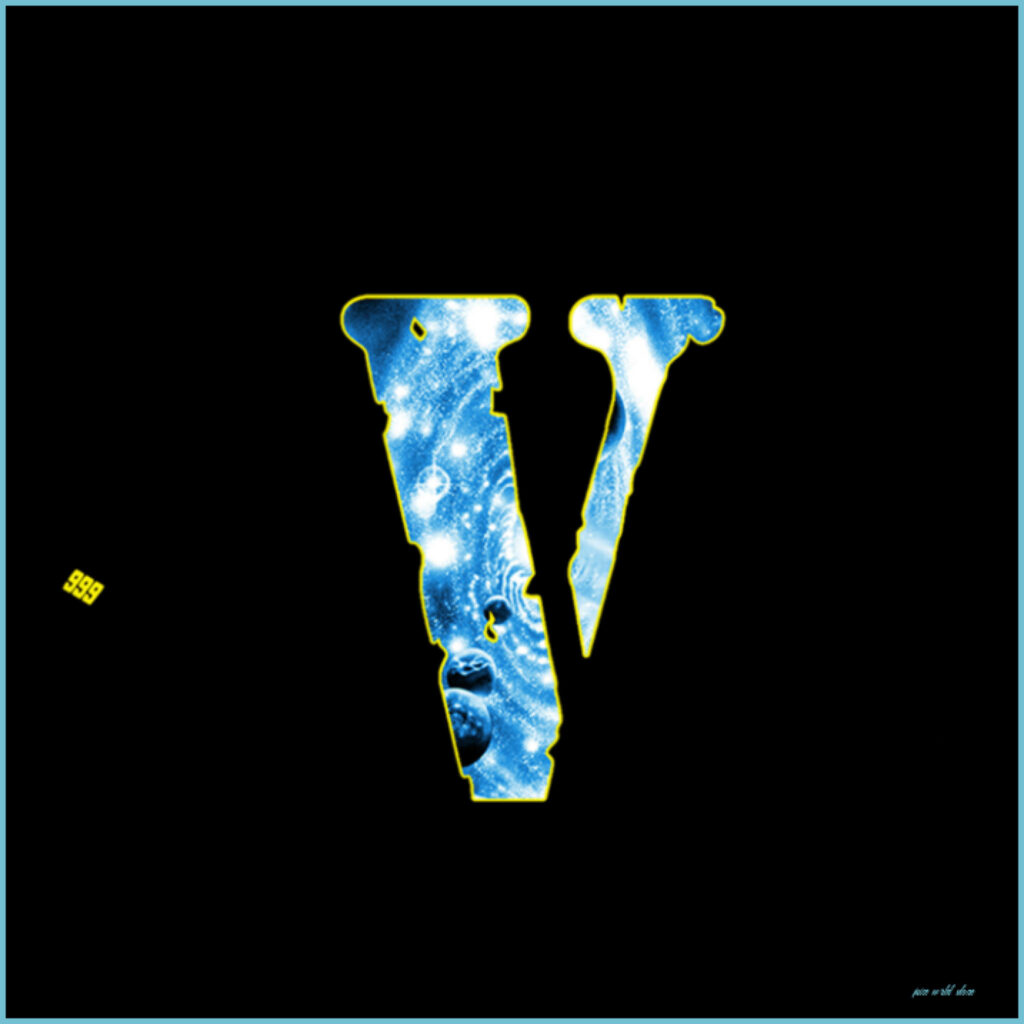 Vlone's Stellar V: A Blue-Themed Galaxy Logo for Your PFP Wallpaper