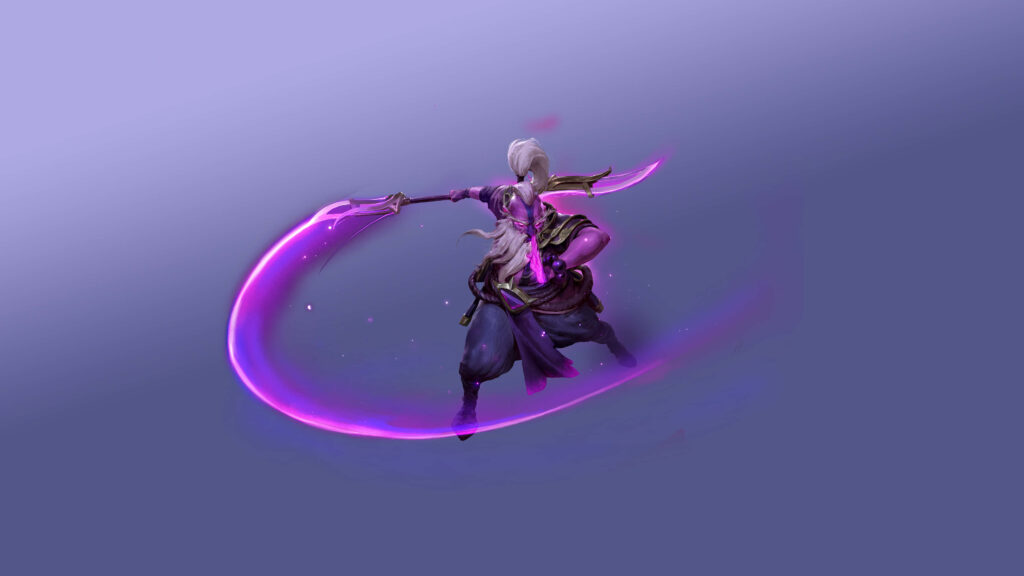 Purple Eternity: Void Spirit Emerges from the Shadows in 4K Wallpaper