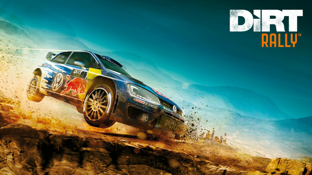 Adrenaline-pumping Dirt Rally rally car skidding on dirt track Wallpaper