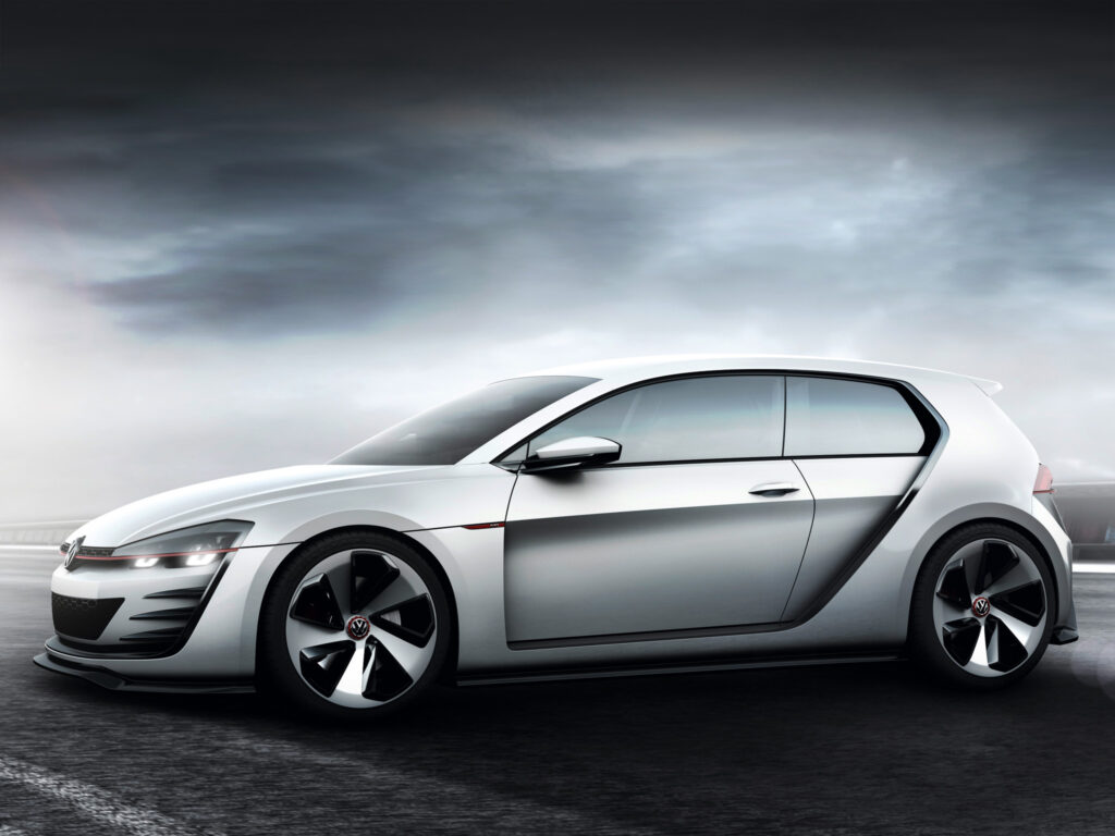 Futuristic Gray Volkswagen Golf GTI Design Vision Wallpaper