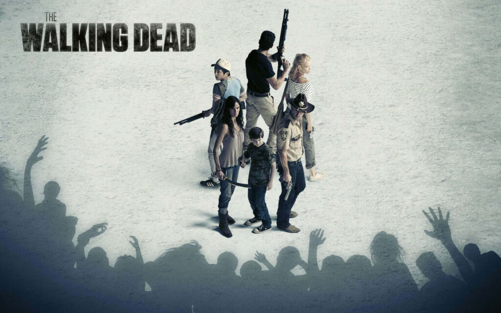Zombie Tension: The Walking Dead Characters Wallpaper Background