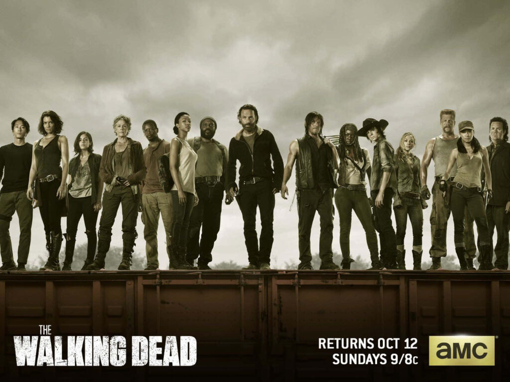 Walking Dead Cast Wallpaper: Survival in a Post-Apocalyptic Setting