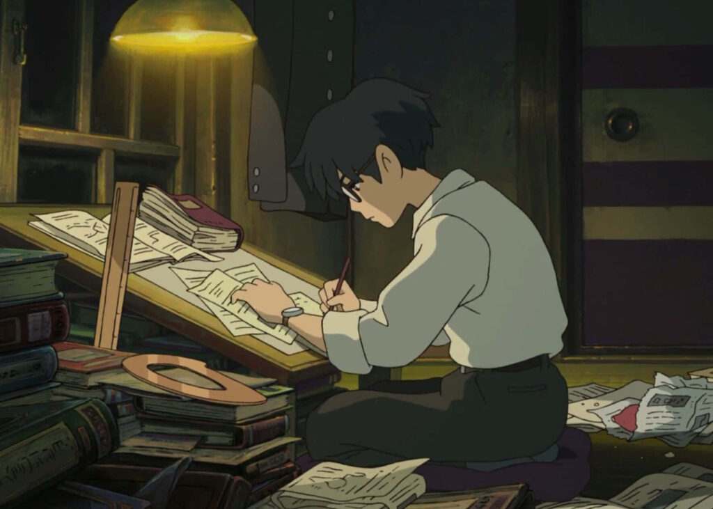 Dreamy Wallpaper from The Wind Rises: Protagonist's Creative Journey