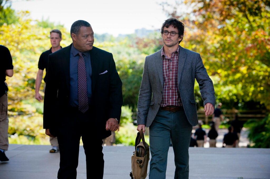 Serious Campus Conversation Wallpaper: Scenic Trees & Pathways
