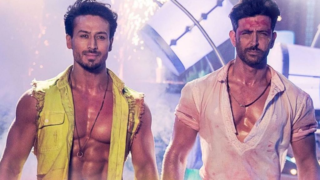 Hrithik Roshan and Tiger Shroff in War movie wallpaper intense action scene vibrant lighting