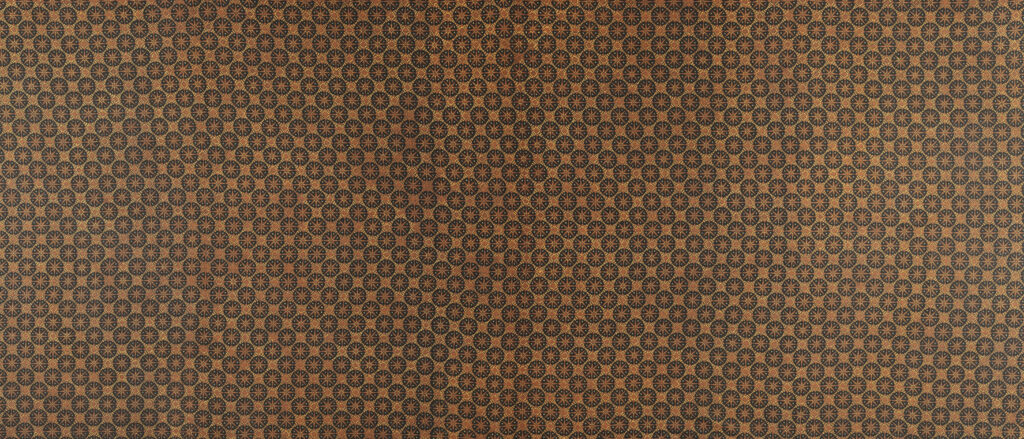 Earthy Circular Pattern Wallpaper: Vintage Fabric Textured Design